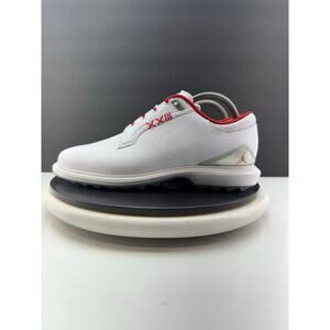 Nike Jordan ADG 5 W Mens Size 9 Wide White Red Spikeless Golf Shoes FQ7874-101